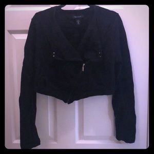 WHBM Cropped light weight moto inspired blazer